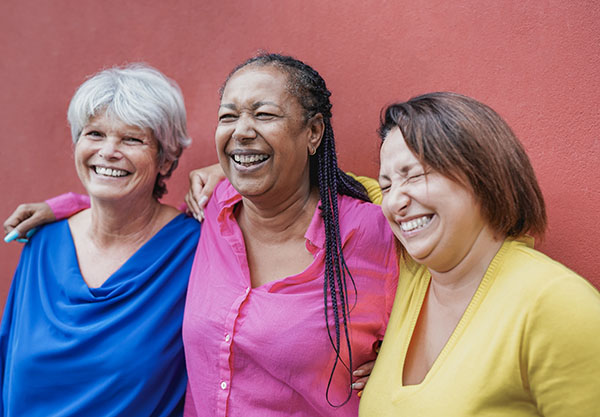 women celebrating international women's day march 8